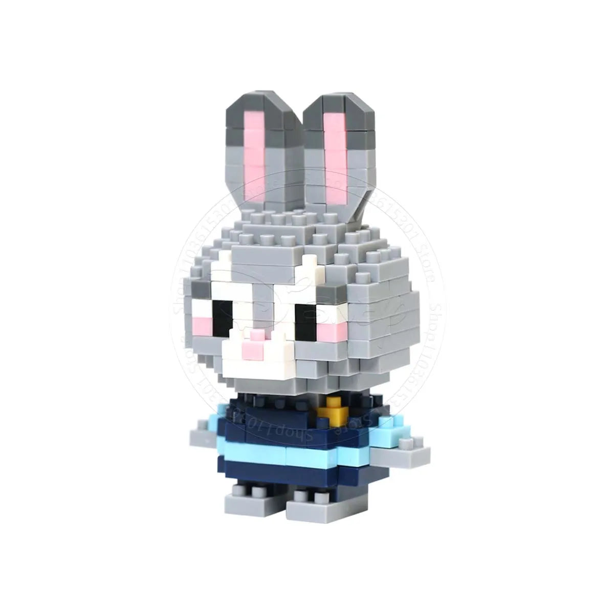 Stitch Disney Princess Elsa LinaBell Building Blocks Mickey Mouse Duck Mini Action Figures Blocks Assemble Toys Brick Kids Gifts