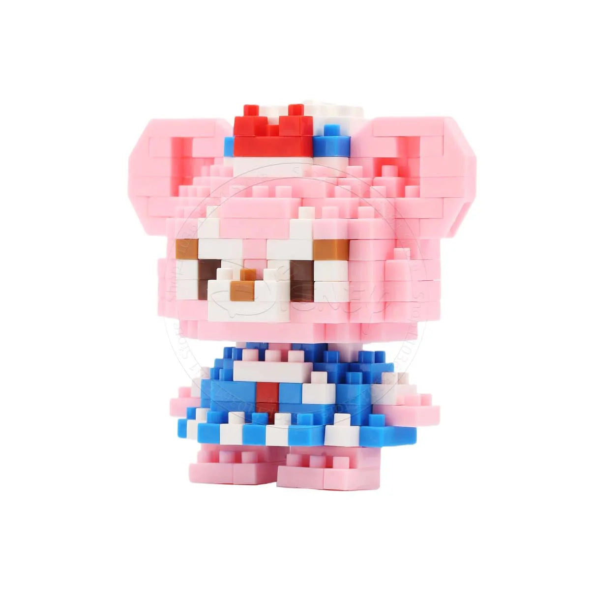 Stitch Disney Princess Elsa LinaBell Building Blocks Mickey Mouse Duck Mini Action Figures Blocks Assemble Toys Brick Kids Gifts